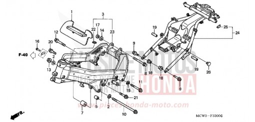 CARROSSERIE DE CHASSIS VFR800A2 de 2002